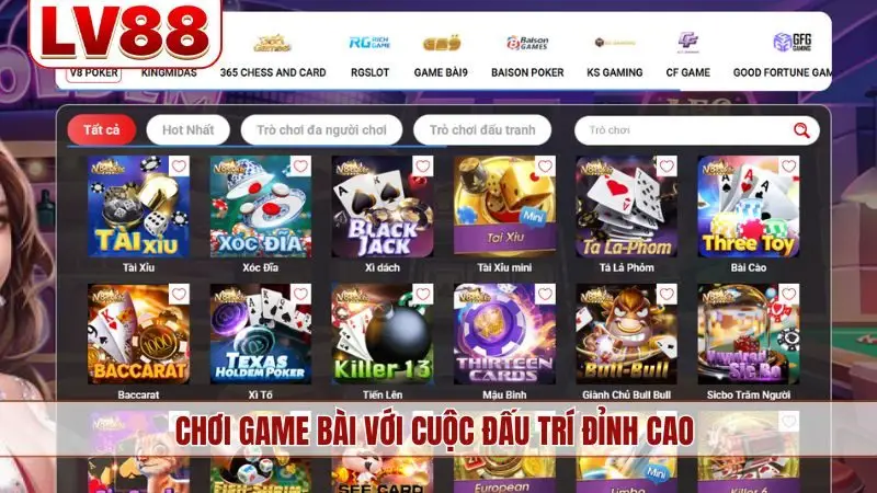 Chơi game bài với cuộc đấu trí đỉnh cao