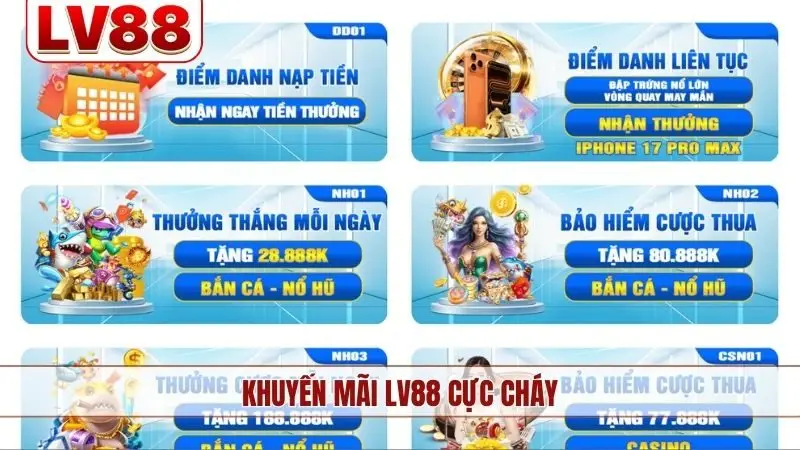 Khuyến mãi LV88 cực cháy